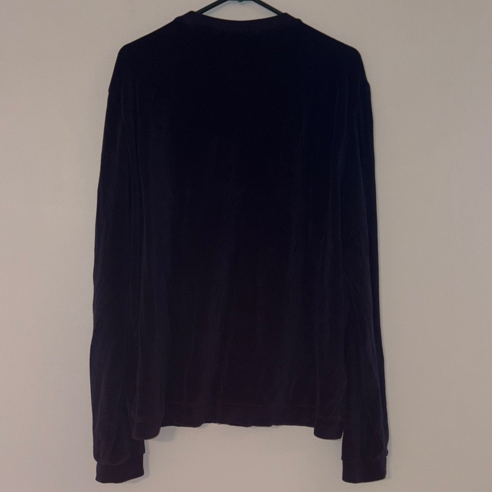 Lacoste Black Velvet Long Sleeve Top XL - Picture 3 of 4